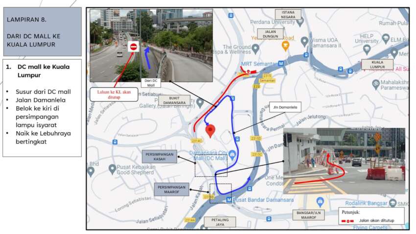 Jalan Semantan PJ to KL fully closed from tomorrow till Jan 22 – all 18 alternative route permutations here 1709045