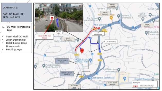 Jalan Semantan PJ to KL fully closed from tomorrow till Jan 22 – all 18 alternative route permutations here