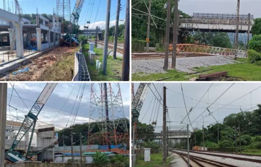 KTM Komuter, ETS faced over 2-hour delays yesterday due to fallen crane, which snapped overhead lines 1706032