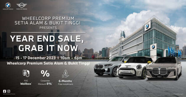 The Wheelcorp Premium Year-End Sale happens this weekend – up to RM45k off, free Wallbox, great deals!