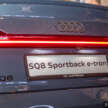 Audi SQ8 e-tron, Sportback e-tron dilancar — 3 motor elektrik, hingga 471 km, 503 PS/973 Nm; dari RM520k