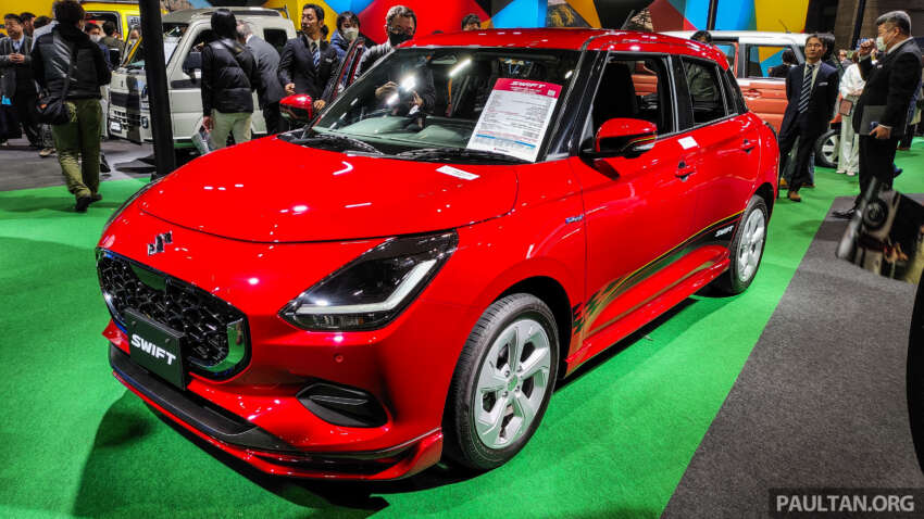 2024 Suzuki Swift displayed at Tokyo Auto Salon – bold design; Japan gets 1.2L NA mild hybrid, CVT, 5MT 1716653