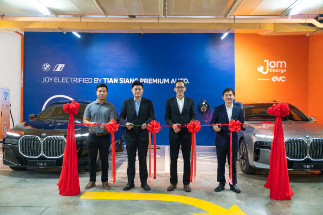 BMW i EV charging station opened at Island 88 in Penang – one 60 kW DC, three 7.4 kW AC chargers