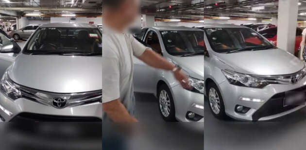 Toyota Vios driver “chups” parking in Mid Valley – this is an offence that carries a RM2k fine or 6 months jail