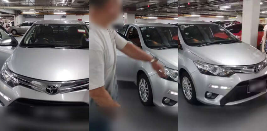 Toyota Vios driver “chups” parking in Mid Valley – this is an offence that carries a RM2k fine or 6 months jail 1720819