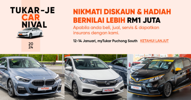 Pelbagai pilihan kereta termasuk jenama premium di Tukar-Je CARnival oleh myTukar — 12-14 Januari 2024