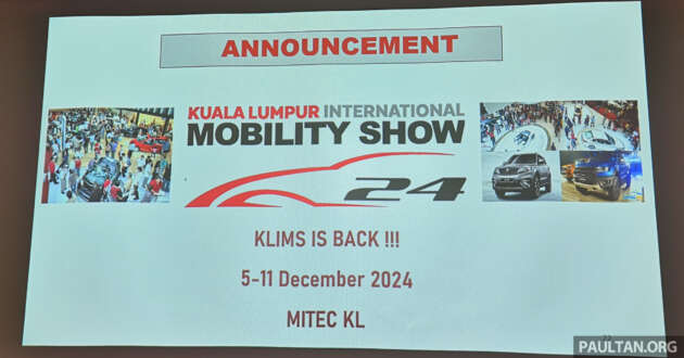 KLIMS 2024 – now branded Kuala Lumpur International Mobility Show; happening December 5-11 at MITEC