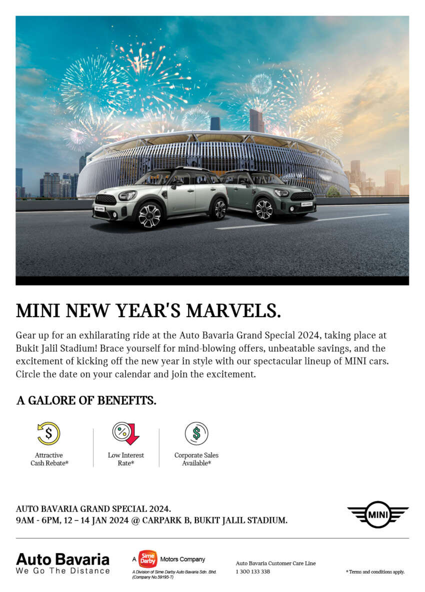 Auto Bavaria Grand Special 2024 – great deals from BMW, MINI, BMW Motorrad at Bukit Jalil, Jan 12-14 1713856