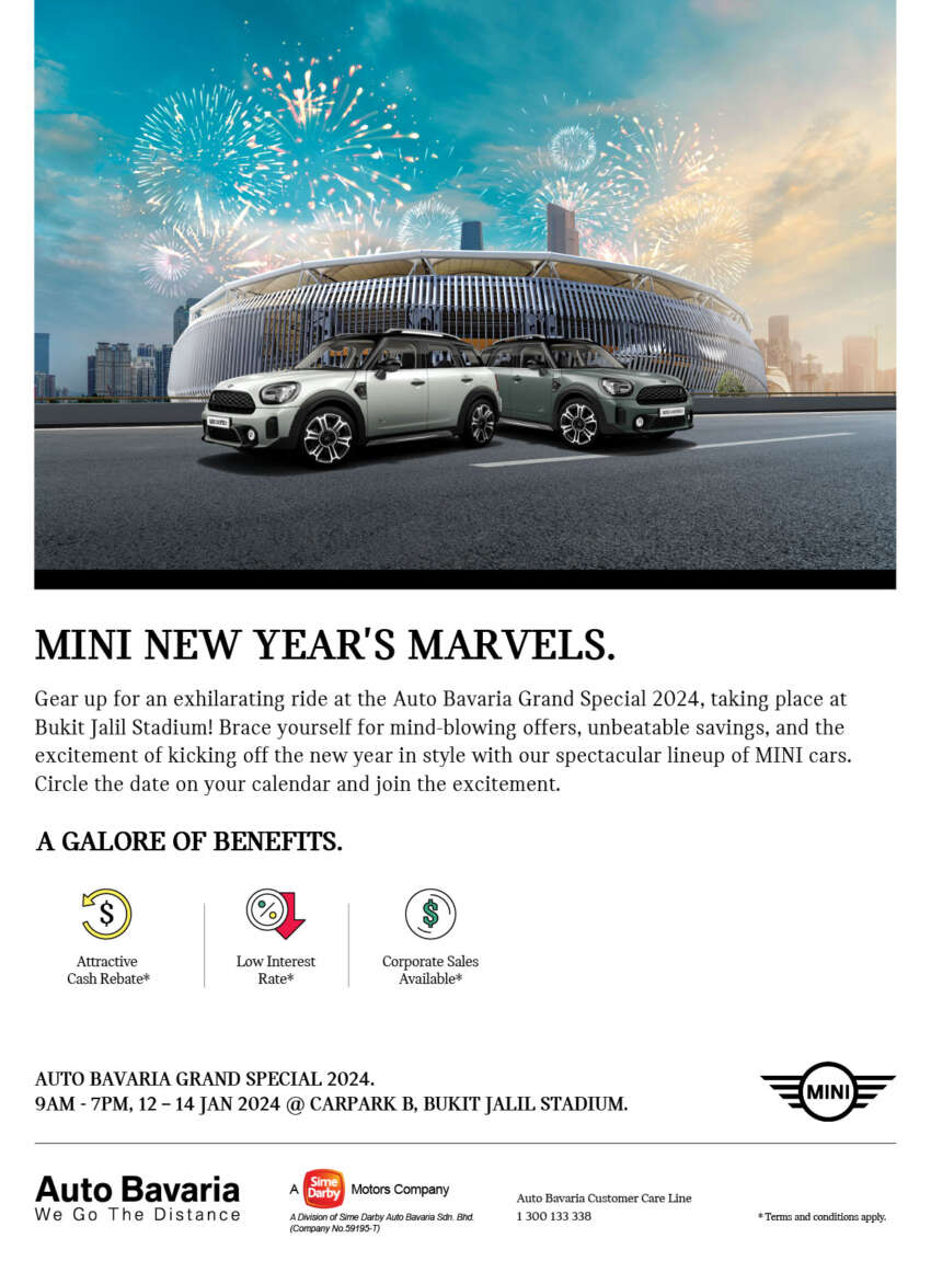 Auto Bavaria Grand Special 2024 – great deals from BMW, MINI, BMW Motorrad at Bukit Jalil, Jan 12-14 1713972