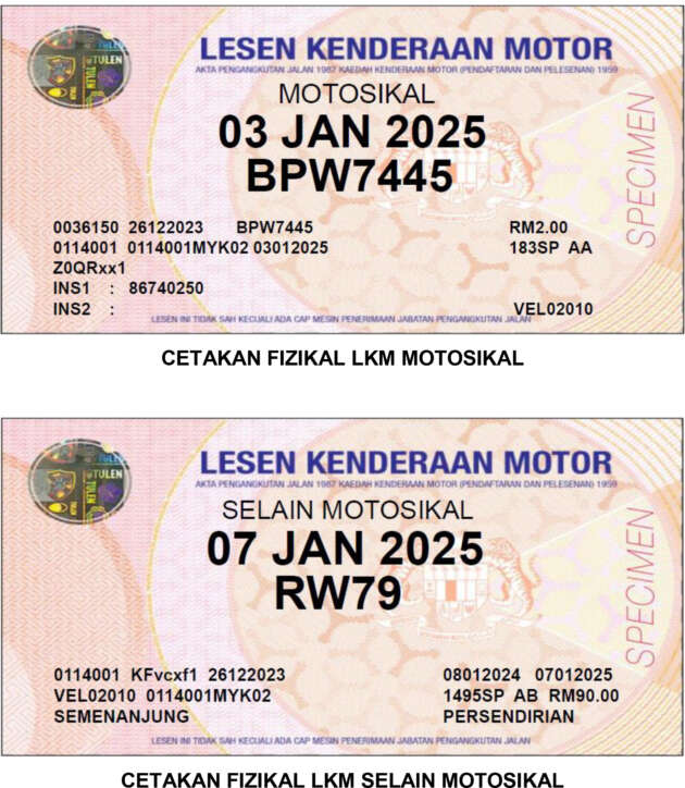 Bjak road tax – optional extension, now free;  The main service provides motorbike insurance renewal