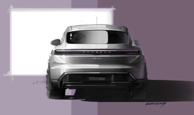 Porsche Macan EV sketch teased ahead of reveal