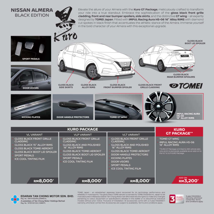 2024 Nissan Almera Kuro Edition in Malaysia gallery – black Tomei bodykit, rims; new Glacier Grey; fr RM84k 1728770