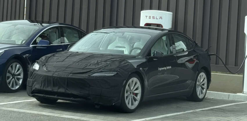 2024 Tesla Model 3 Performance facelift spied in US – sportier front seats, deeper splitter; debut 1H 2024 1729364