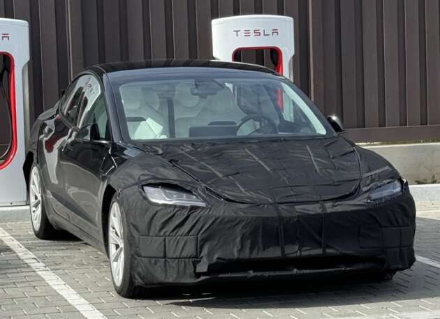 2024 Tesla Model 3 Performance ‘Highland’ EV spied under covers – more powerful variant to debut soon?