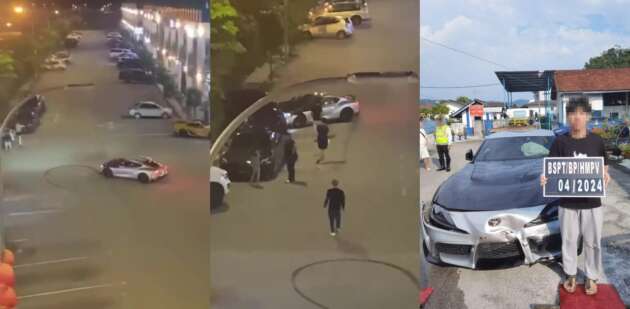 Toyota GR Supra driver arrested by police for drifting and crashing into parked car in Johor – vehicle seized