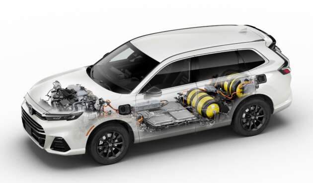 Honda CR-V e:FCEV debuts – hydrogen fuel cell SUV with plug-in charging; 600 km from H2, 60 km EV range