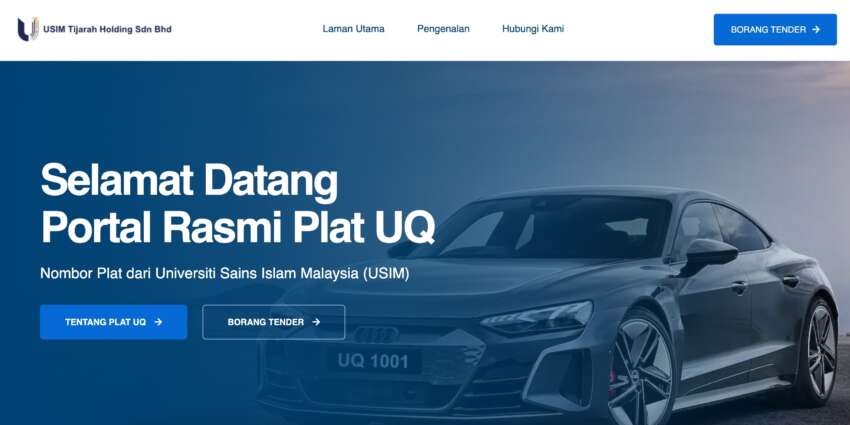 UQ special number plate series by Universiti Sains Islam Malaysia (USIM) – ‘UQ 1’ starts from RM800k 1731053