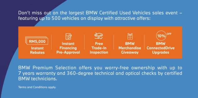 BMW Premium Selection showcase, March 1-3 at Bukit Jalil stadium – over 500 pre-owned vehicles on show
