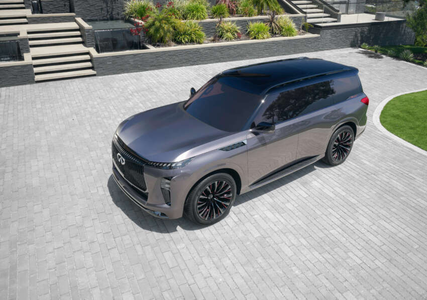 2025 Infiniti QX80 debuts in the US with concept car looks – three-row SUV; 450 hp 3.5L twin-turbo V6, 9AT 1742424