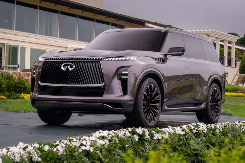 2025 Infiniti QX80 debuts in the US with concept car looks – three-row SUV; 450 hp 3.5L twin-turbo V6, 9AT 1742398