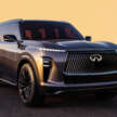 2025 Infiniti QX80 debuts in the US with concept car looks – three-row SUV; 450 hp 3.5L twin-turbo V6, 9AT