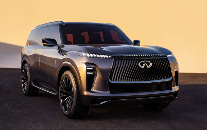 2025 Infiniti QX80 debuts in the US with concept car looks – three-row SUV; 450 hp 3.5L twin-turbo V6, 9AT 1742468