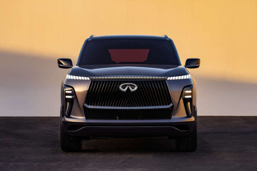 2025 Infiniti QX80 debuts in the US with concept car looks – three-row SUV; 450 hp 3.5L twin-turbo V6, 9AT 1742472