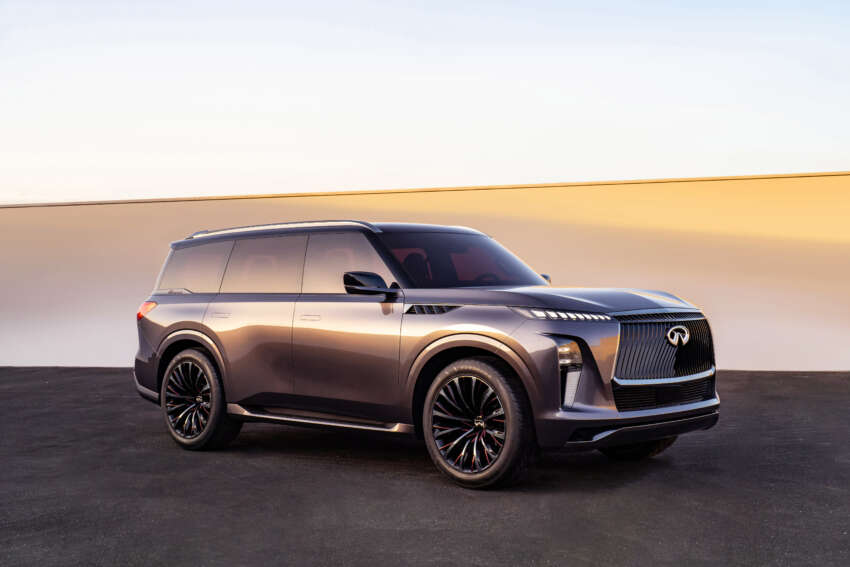2025 Infiniti QX80 debuts in the US with concept car looks – three-row SUV; 450 hp 3.5L twin-turbo V6, 9AT 1742473