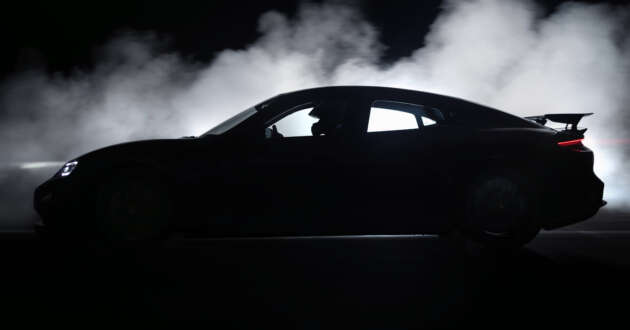 Porsche Taycan Turbo GT teaser - launched on March 11