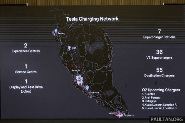 Tesla Superchargers in Malaysia – 5 new locations in KL, Putrajaya, Penang and Kuantan, from Q2 2024