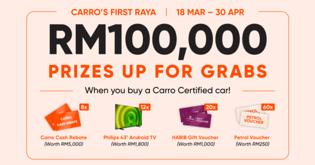 Carro Raya 2024 promo offers RM100,000 of prizes!