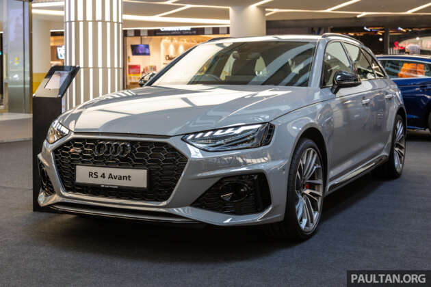2024 Audi RS4 Avant in Malaysian showroom – 2.9L twin-turbo V6;  450 PS, acceleration 0-100 km/h in 4.1 seconds;  Price from 865k