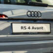 2024 Audi RS4 Avant in Malaysia gallery – fast wagon with 2.9L biturbo V6; 450 PS, 0-100 km/h 4.1s; RM763k