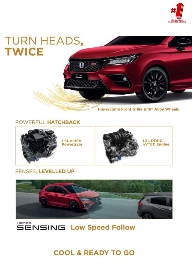 Honda City Hatchback 2024 dibuka tempahan di M’sia – lancar pada Q2, semua varian dapat ciri Sensing