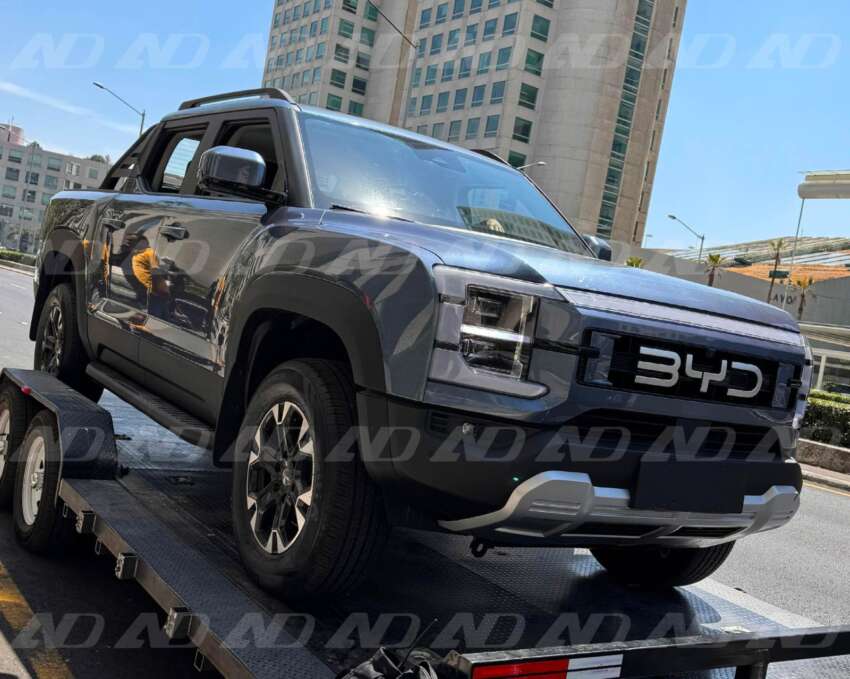 BYD pick-up truck spotted completely undisguised – PHEV first, EV version later; to be called the Shark? 1751617