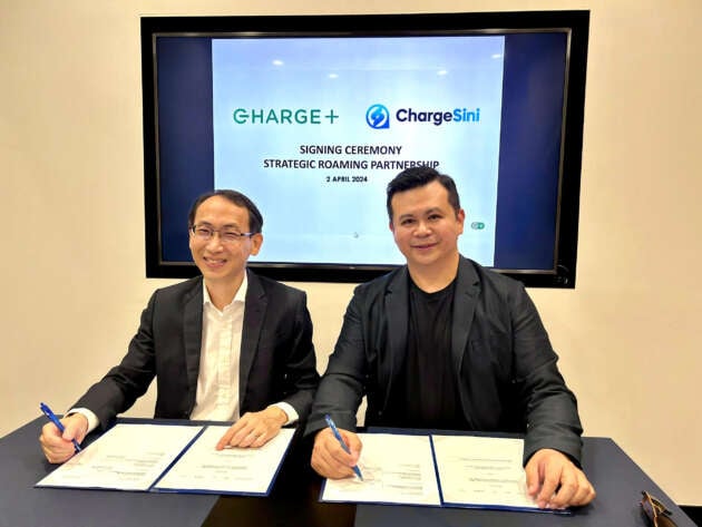 ChargeSini, Charge+ ASEAN cross-border EV charging deal: ChargeSini users can access Singapore chargers