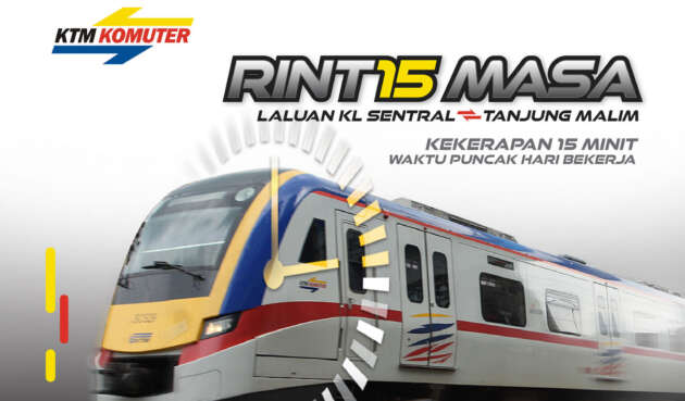 The KTM Komuter Tg Malim – KL Sentral route operates with a frequency of 15 minutes from next Monday, April 22