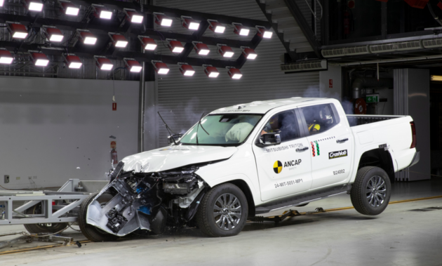 New Mitsubishi Triton awarded five stars in ANCAP crash test – first truck tested against 2023-2025 criteria