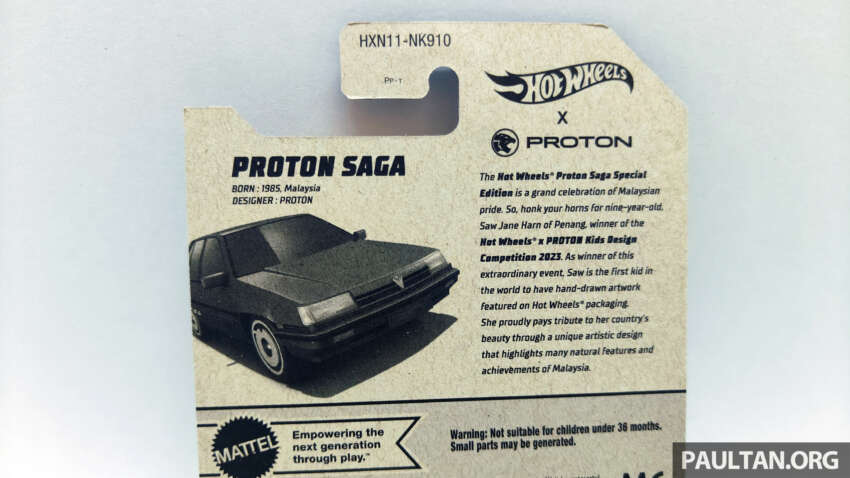 Model edisi terhad HotWheels Proton Saga akan mula dijual esok pada harga RM9.90, hanya ada di Malaysia! 1754053