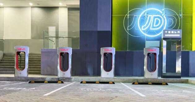 Tesla Supercharger now in Penang at Sunway Carnival, Seberang Perai – 4 DC chargers, RM1.25/kWh