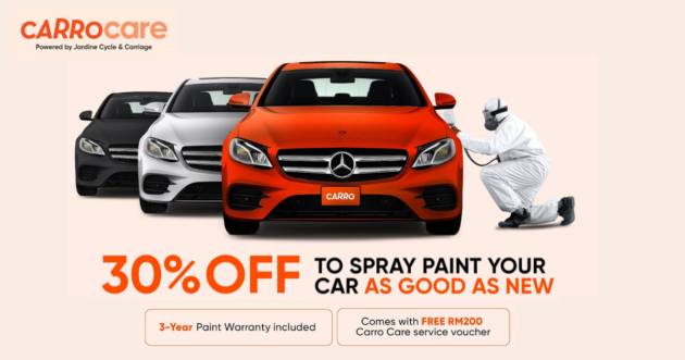 Carro Care body & paint promo – respray your car from RM2,100 with 30% off + RM200 service voucher