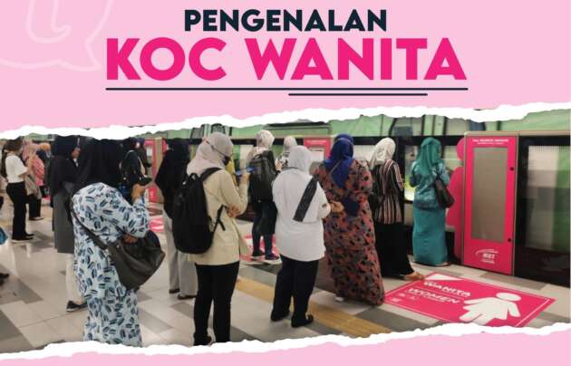 Women’s coach implemented on MRT Putrajaya Line, starts today – pink markings on platform and in trains