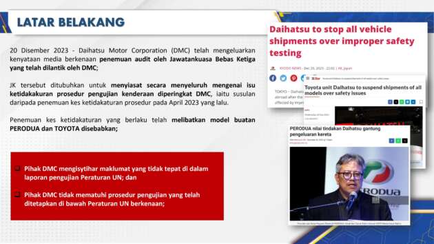 Skandal Daihatsu – JPJ sahkan kenderaan Perodua dan Toyota di Malaysia selamat selepas ujian semula