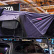 Perodua Aruz X-Cape in Malaysia – roof-mounted tent, awning, camping accessories, matte exterior wrap