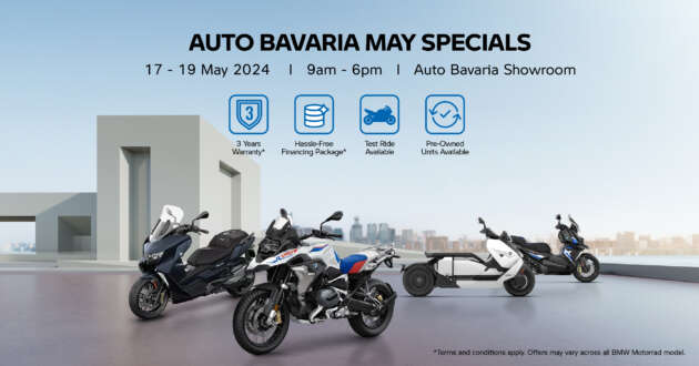 Check out BMW, MINI and BMW Motorrad May specials at Auto Bavaria Balakong, 17-19 May