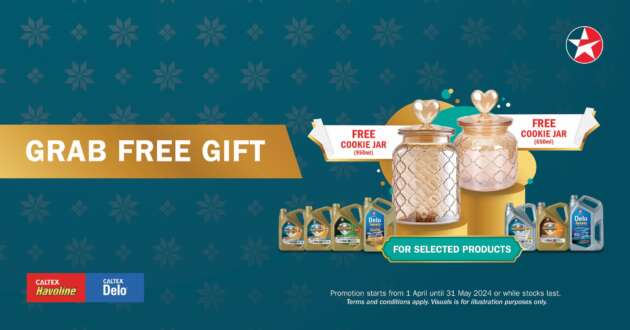Caltex promotion – purchase Havoline or Delo lubricants and receive a special cookie jar gift