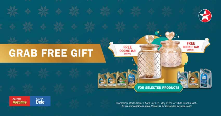Caltex promotion – purchase Havoline or Delo lubricants and receive a special cookie jar gift 1761055