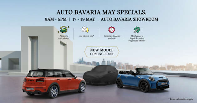 Check out BMW, MINI and BMW Motorrad May specials at Auto Bavaria Balakong, 17-19 May