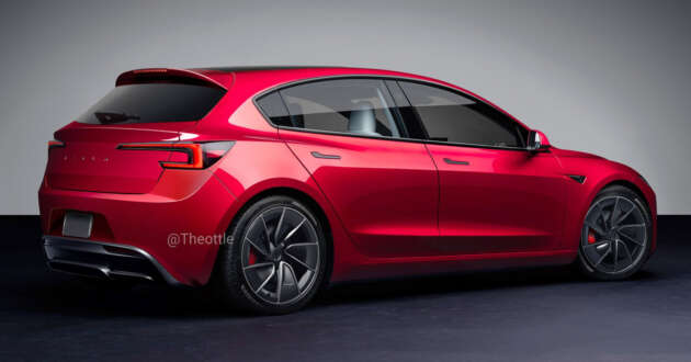 The Tesla Model 3 is shown as a hatchback and wagon