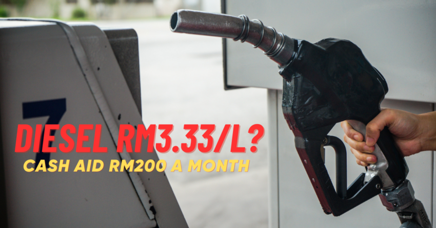Diesel subsidy programme to offer RM200 per month to diesel owners – pump prices up to RM3.33/litre soon 1770873